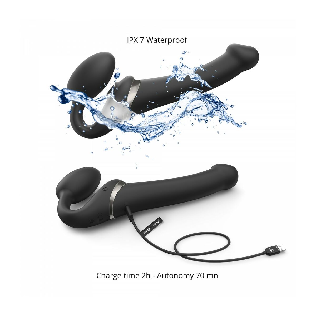 Masturbators Double Penetration Strap-on-me 6017371 Melns XL